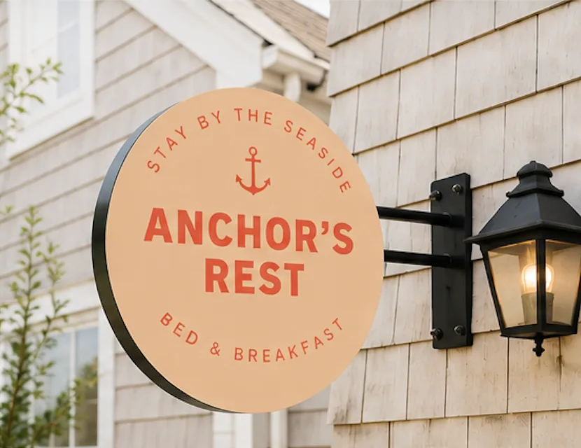 Anchor's Rest bed and breakfast sign